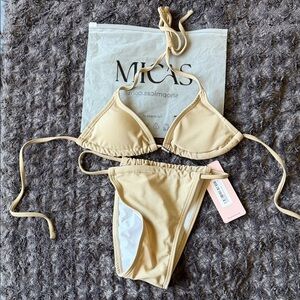 MIKAS Tan Bikini Set